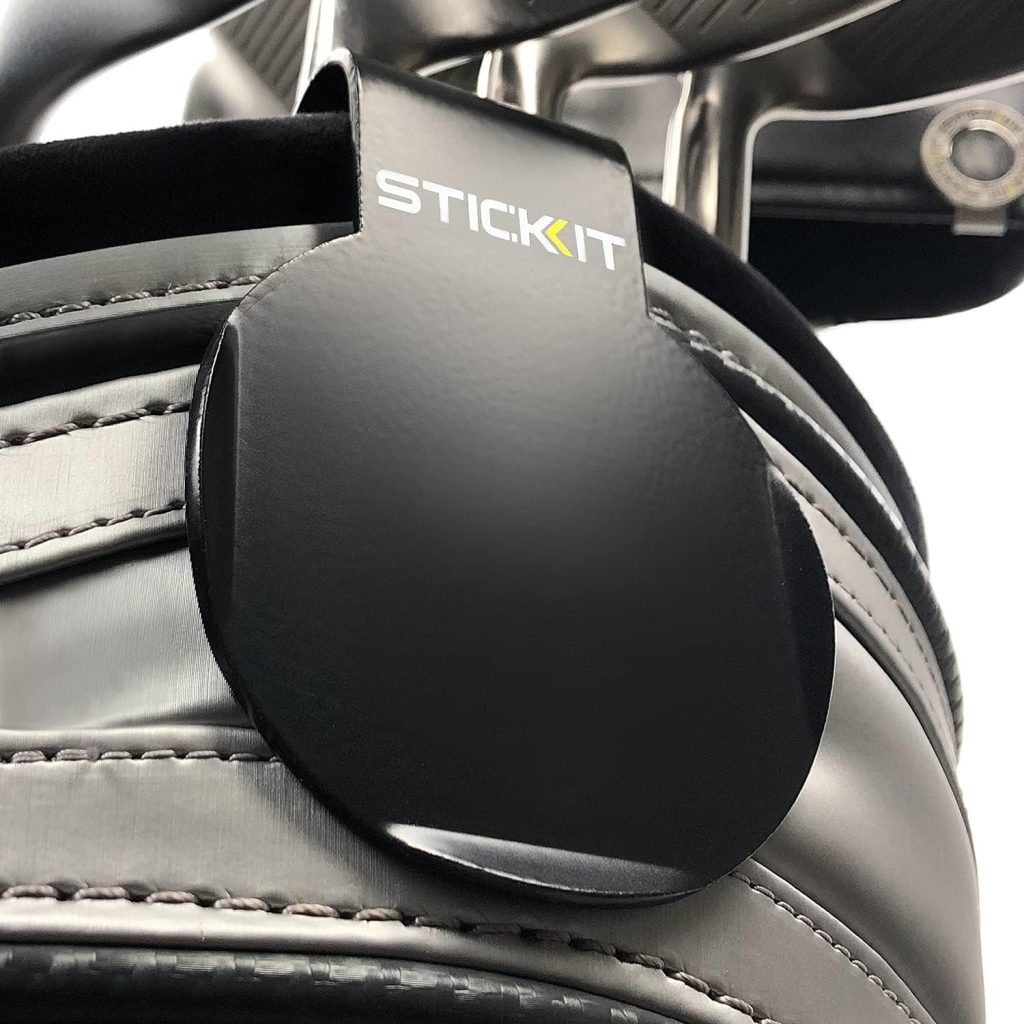STICKIT Golf Bag Metal Landing Pad I Metal Bag Clip for Quick and Easy Use of Magnetic Golf Gear Accessories with Convenient Positioning on Your Golf Bag