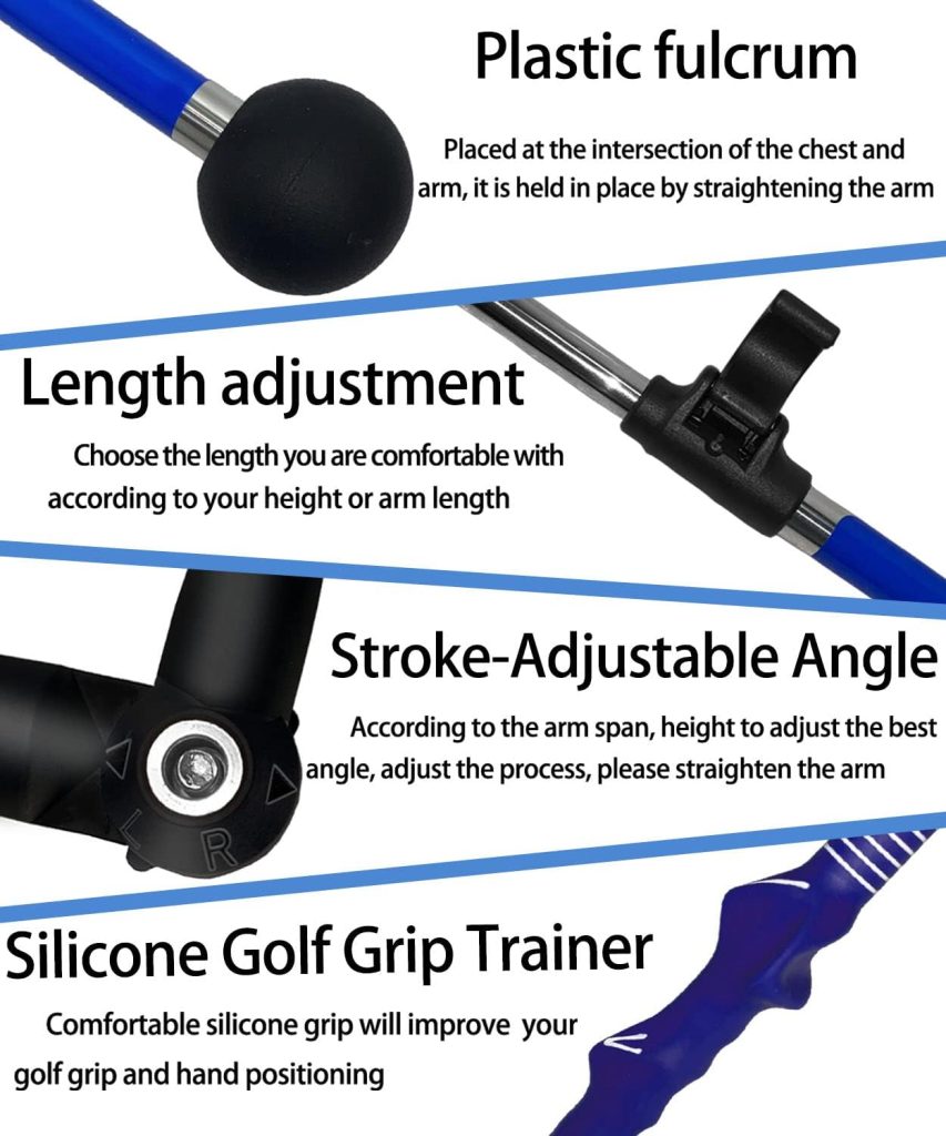 Zcoorey Golf Swing Trainer aid - Golf Training aid to Improve Hinge, Forearm Rotation, Shoulder turna and Grip.Portable Collapsible Swing Trainer Equipped with Golf Grip Trainer